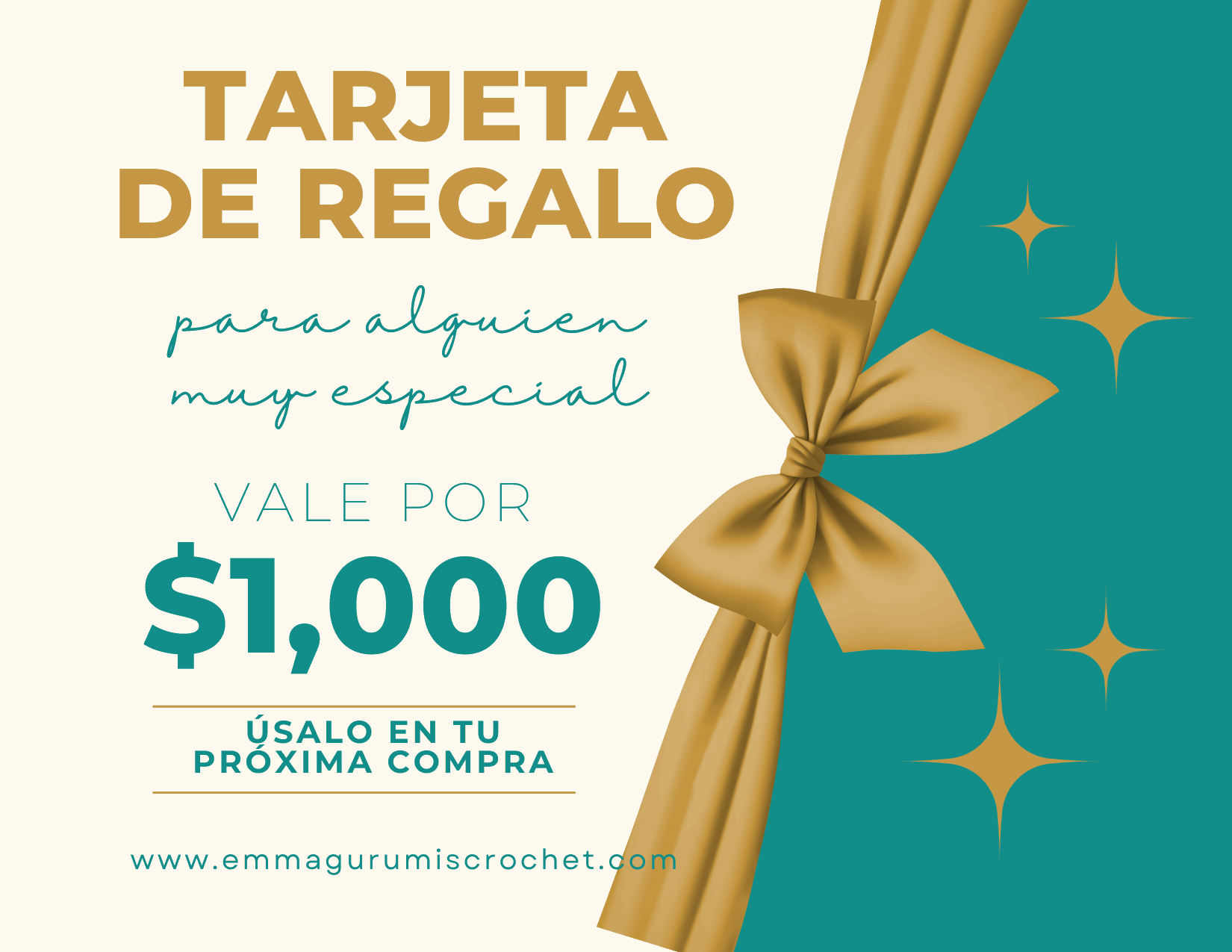 Tarjeta de regalo por $1,000