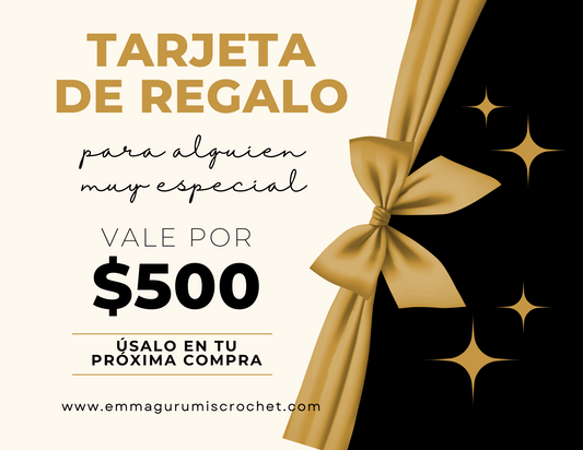 Tarjeta de Regalo por $500